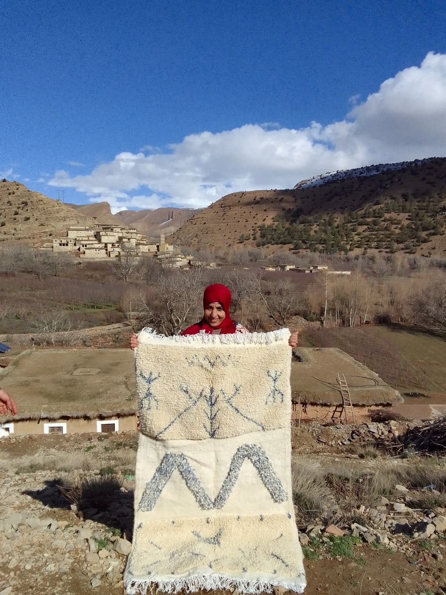  Rug  Grey, White Morocco