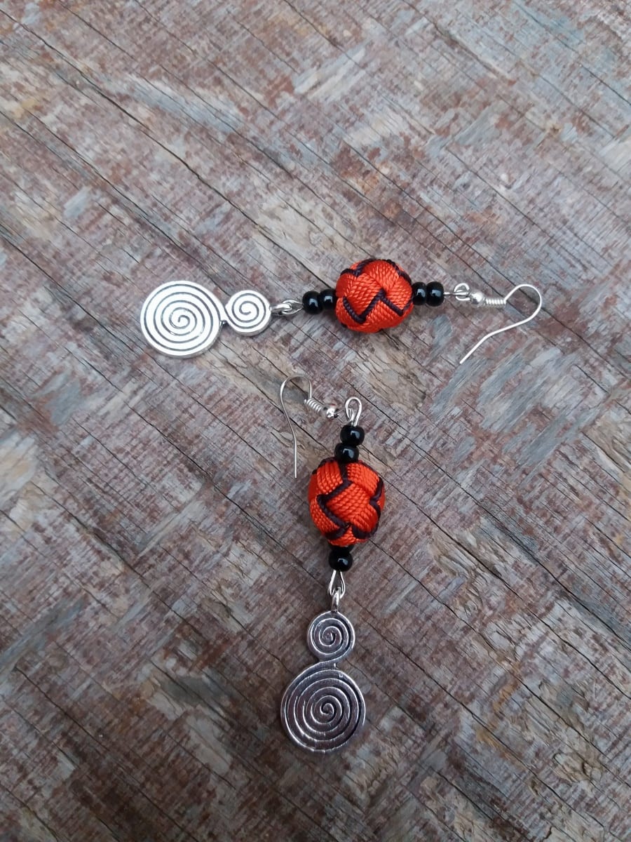 Button Dangle Earrings