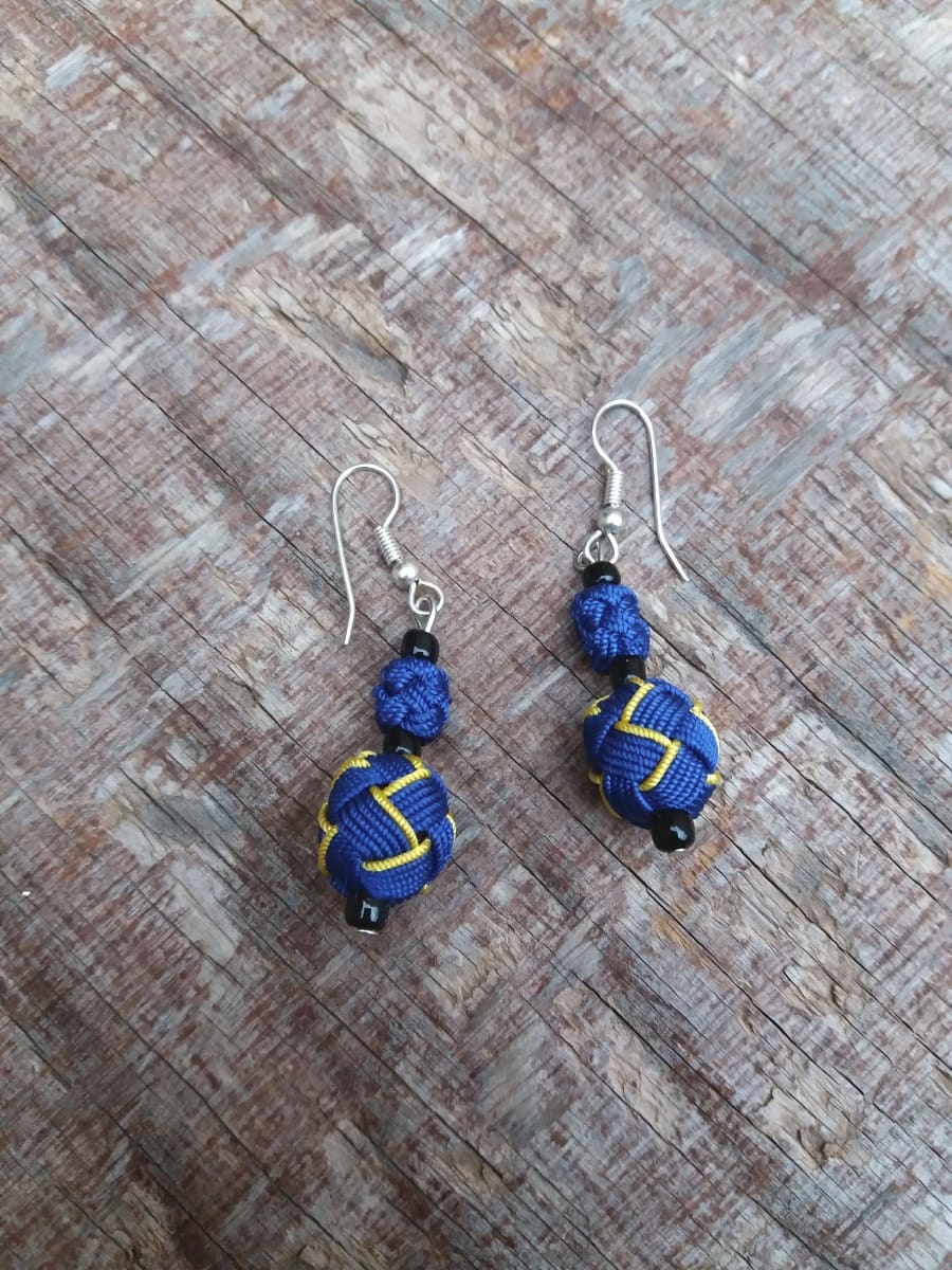 Ball and Button Earrings