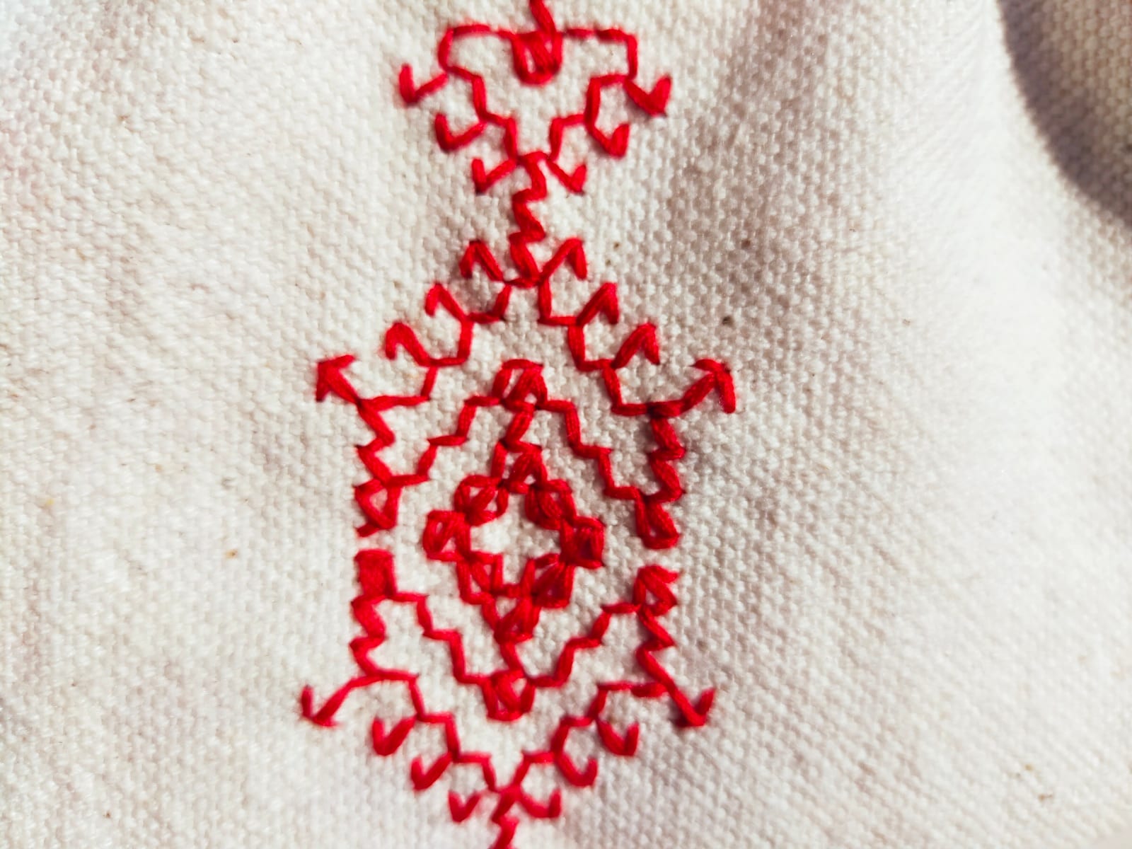  Handmade pouch Acrylic Thread Red, White Morocco