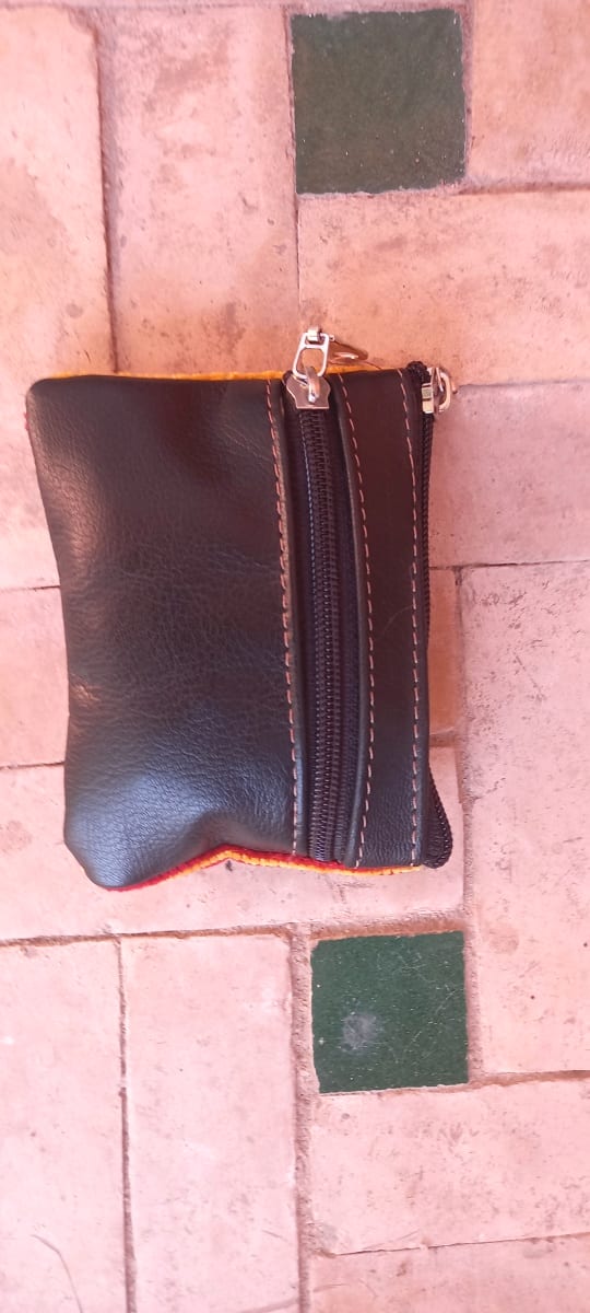  bag leather and Sabra silk Red, Yellow Morocco
