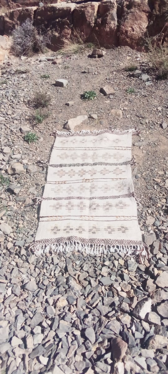  Beni Ourain Rug Wool  and Thread Colored Morocco