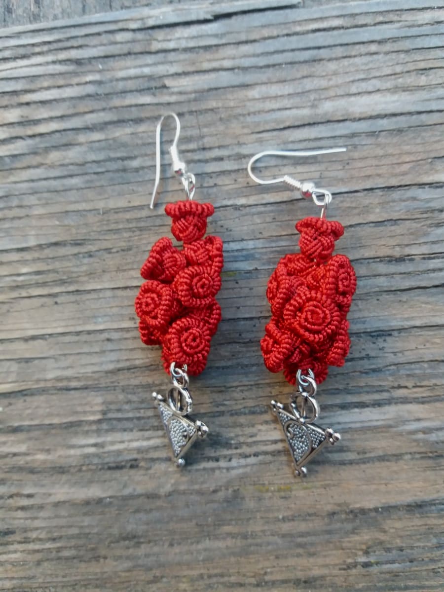 Button Dangle Earrings