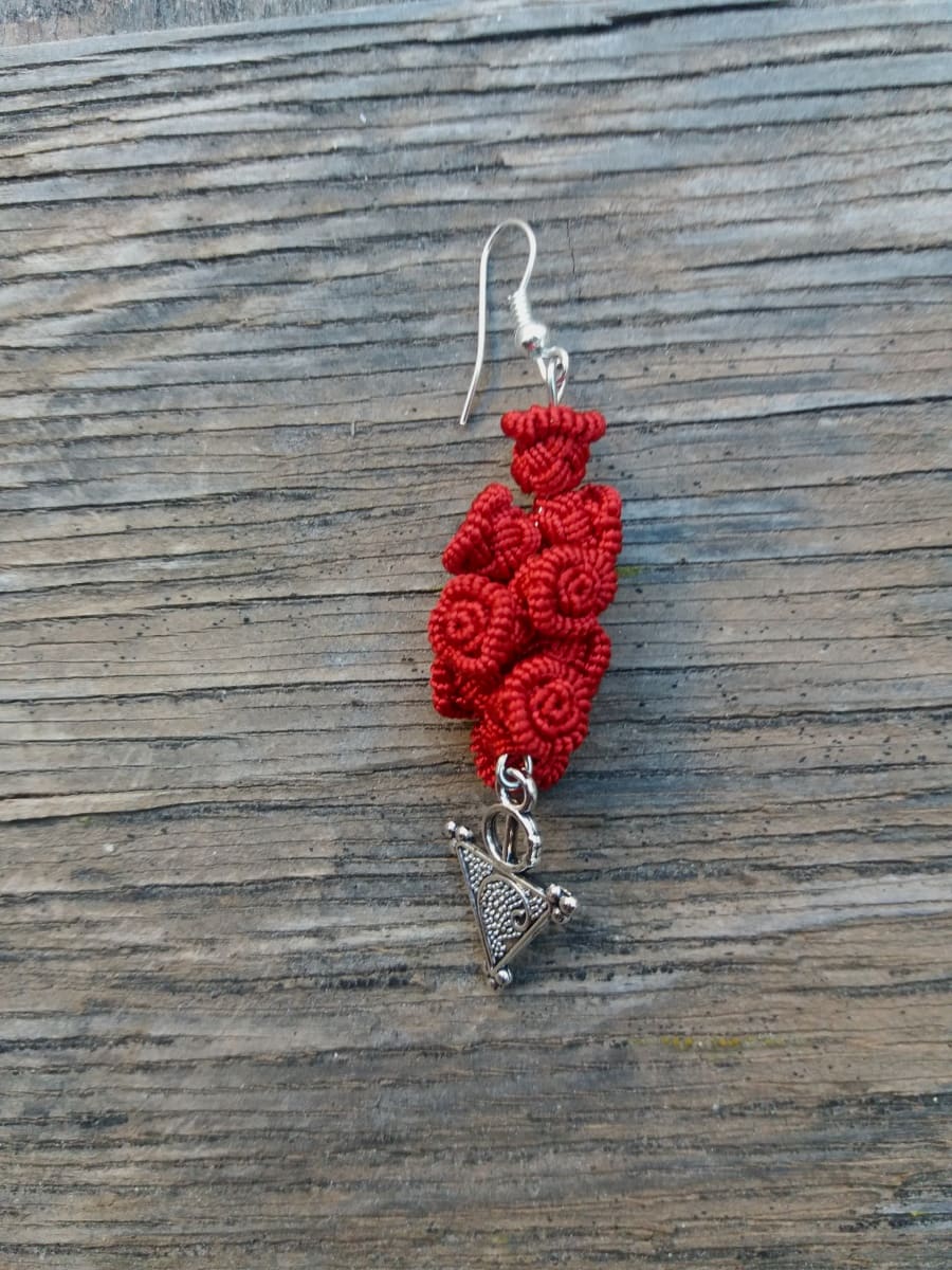 Button Dangle Earrings