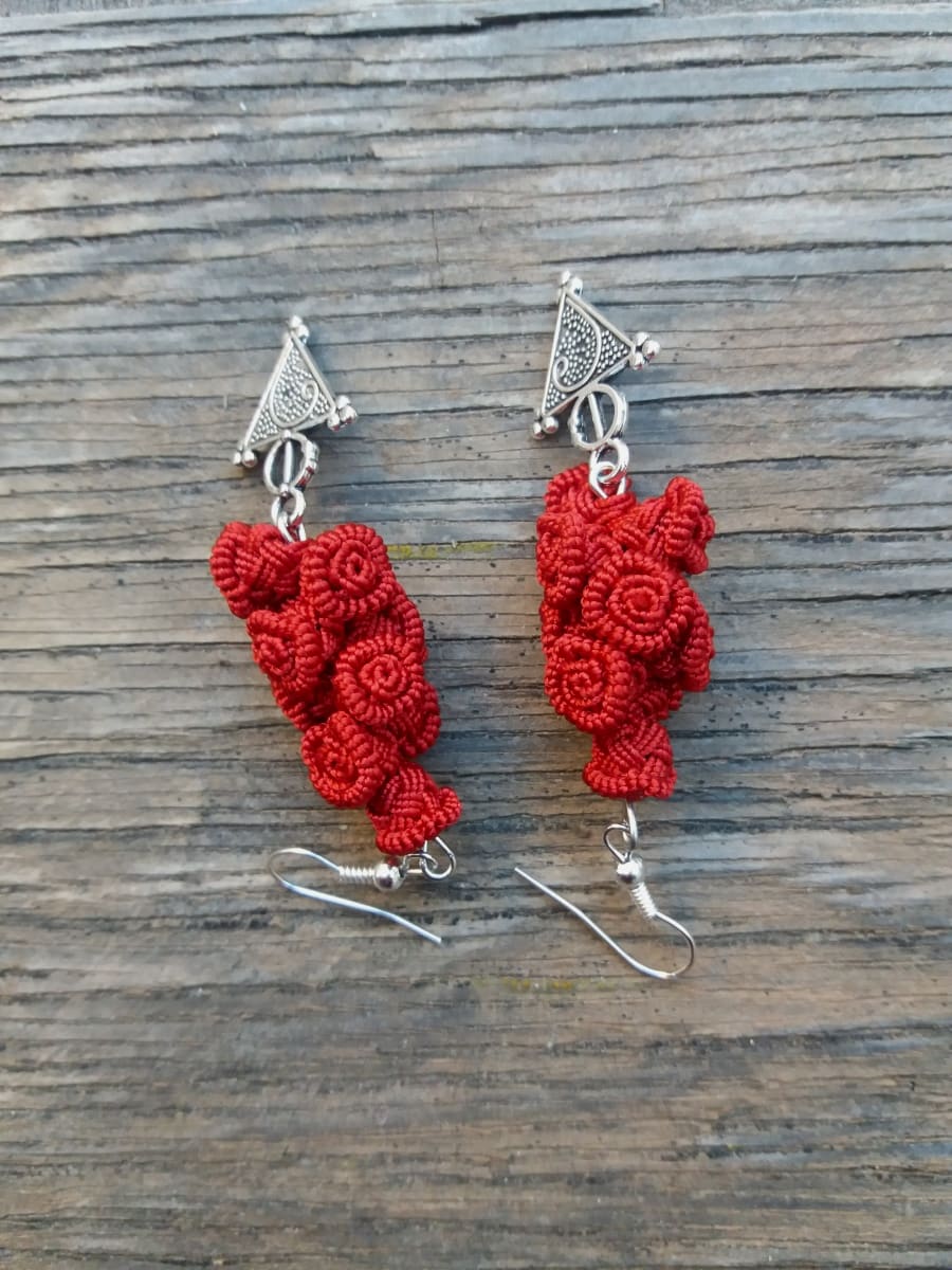 Button Dangle Earrings