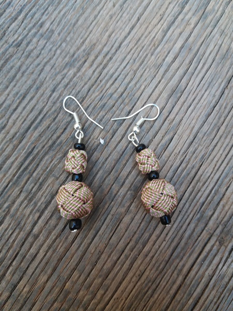 Ball and Button Earrings