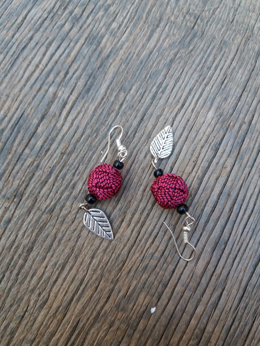 Button Dangle Earrings