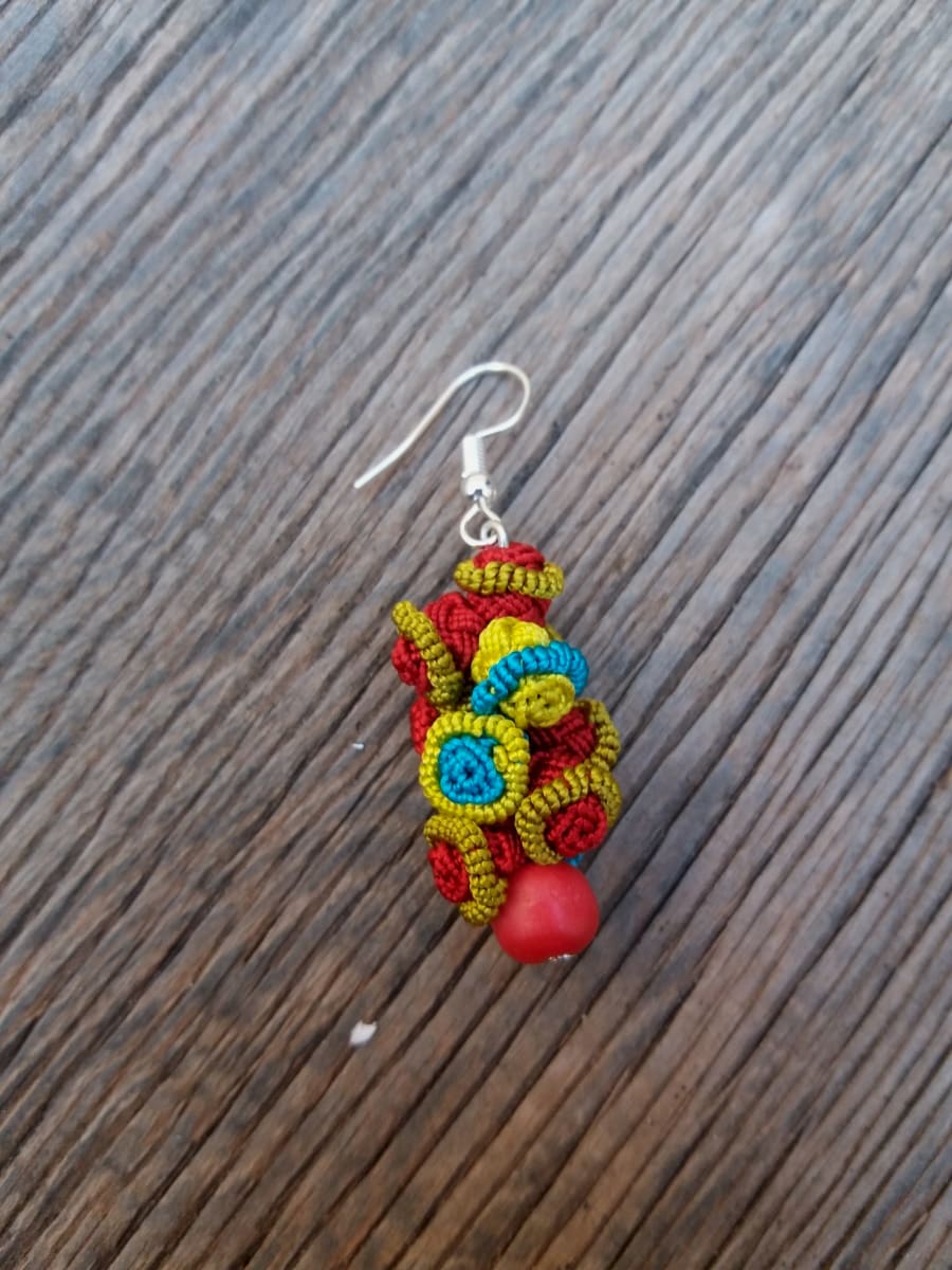 Button Dangle Earrings
