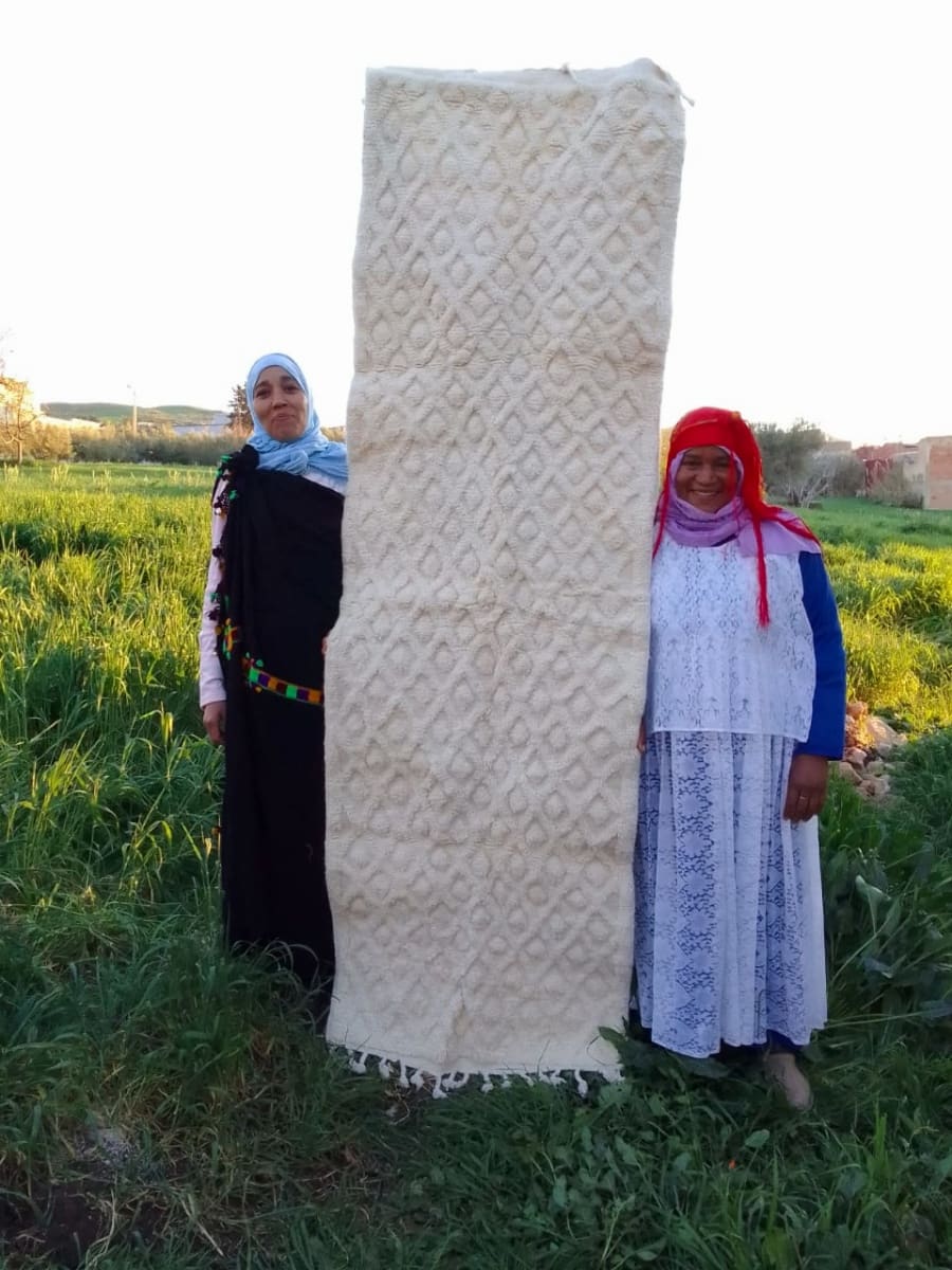  A rug  White Morocco
