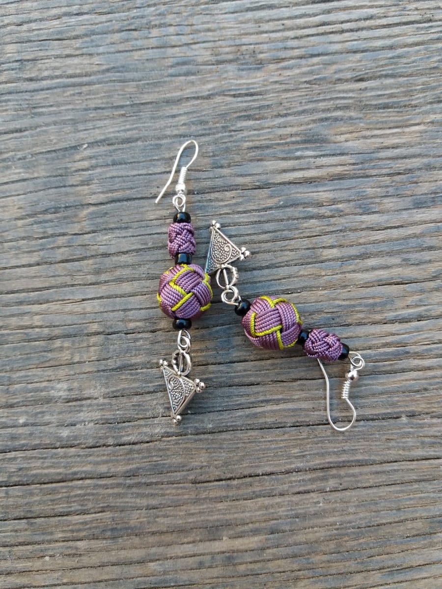 Button Dangle Earrings