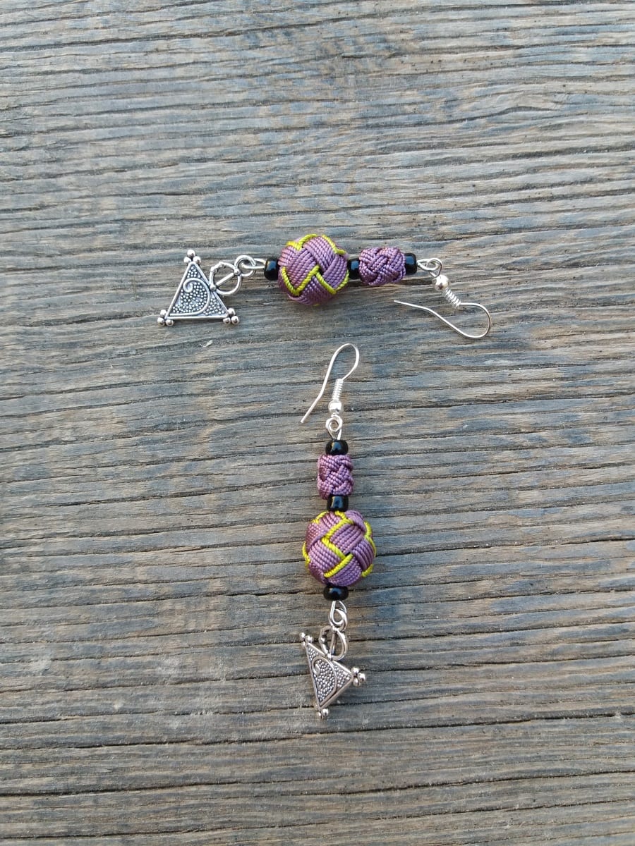 Button Dangle Earrings