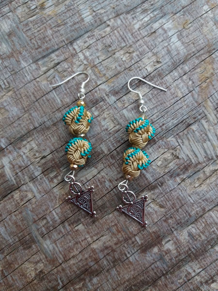 Button Dangle Earrings