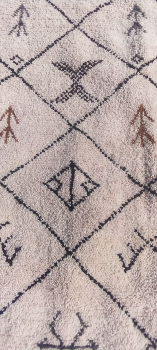  Beni Ourain Rug Wool  and Thread Colored Morocco