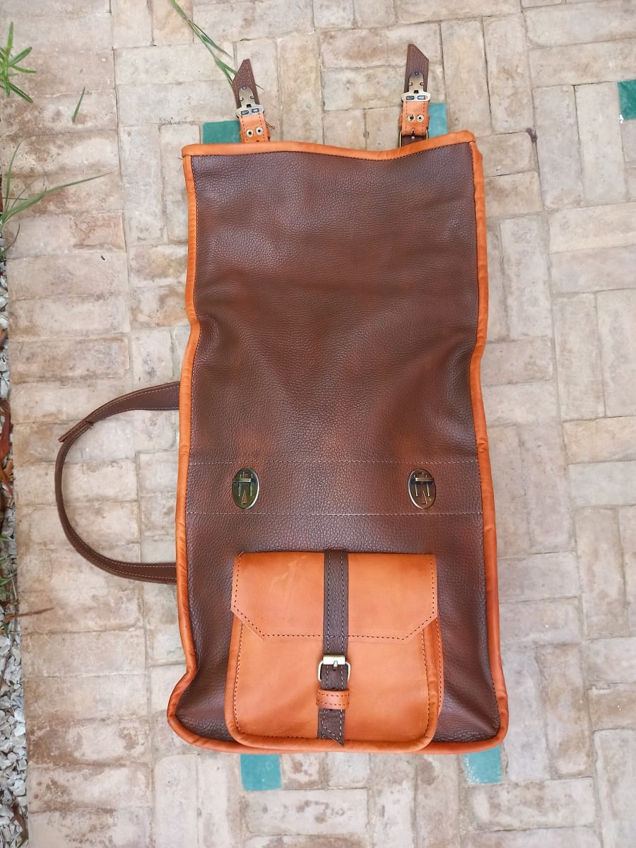  bag leather Orange, Brown Morocco