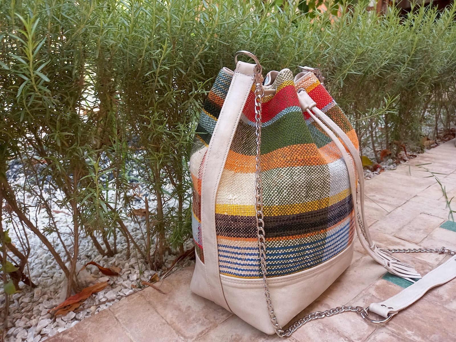  bag leather and Sabra silk Colored Morocco