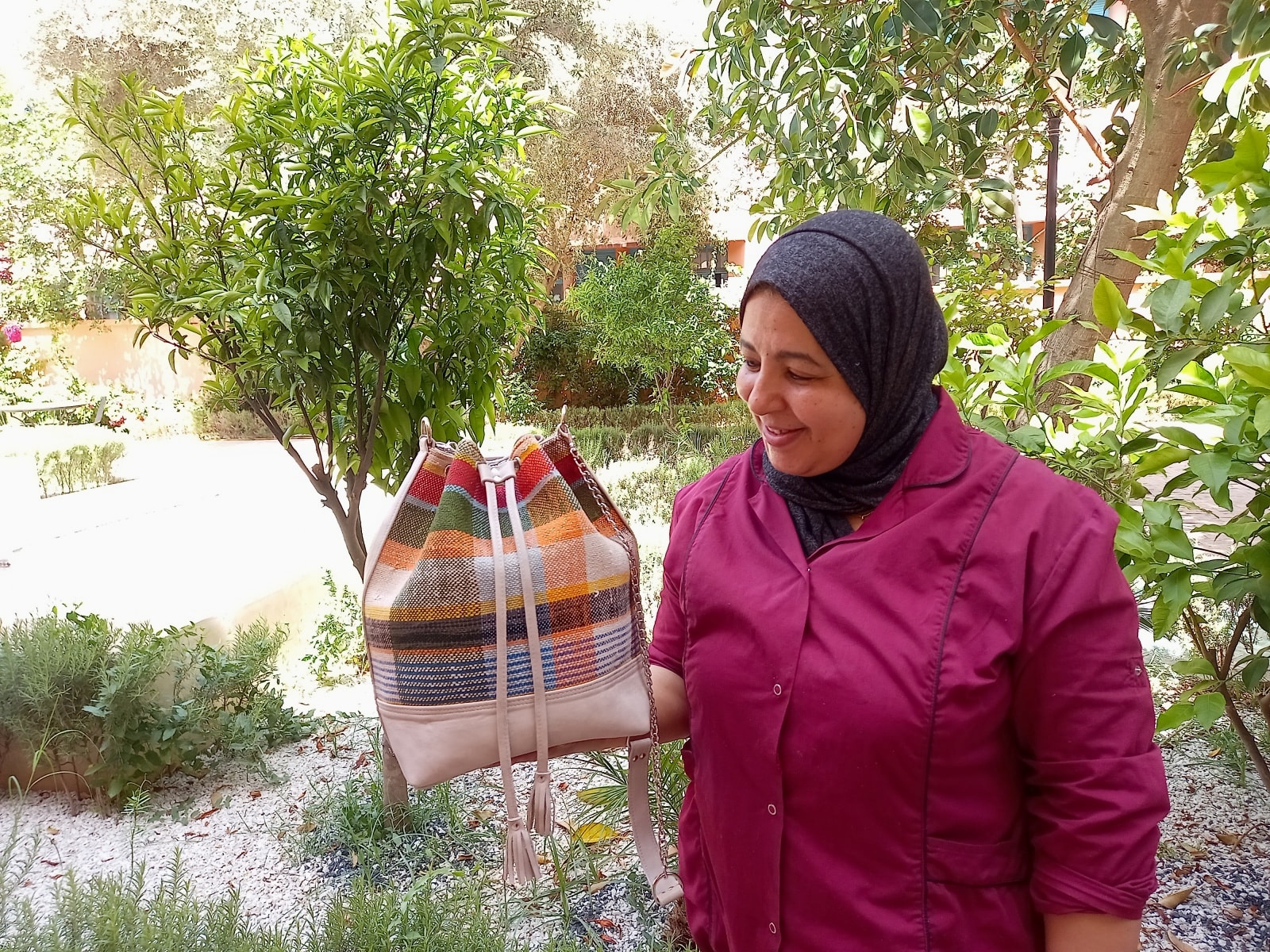  bag leather and Sabra silk Colored Morocco