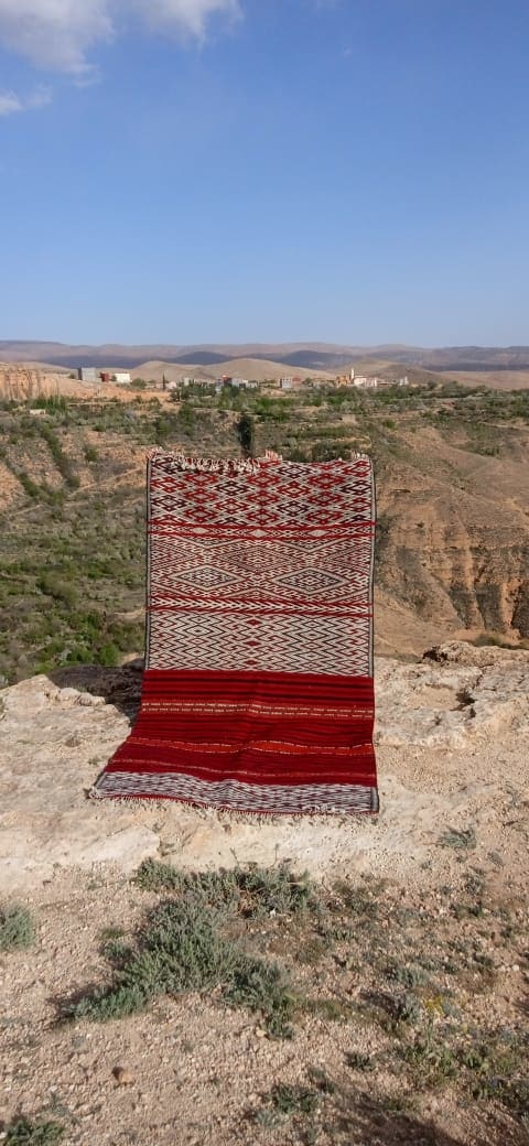  Flatweave Wool Warp and Wool Colored Morocco