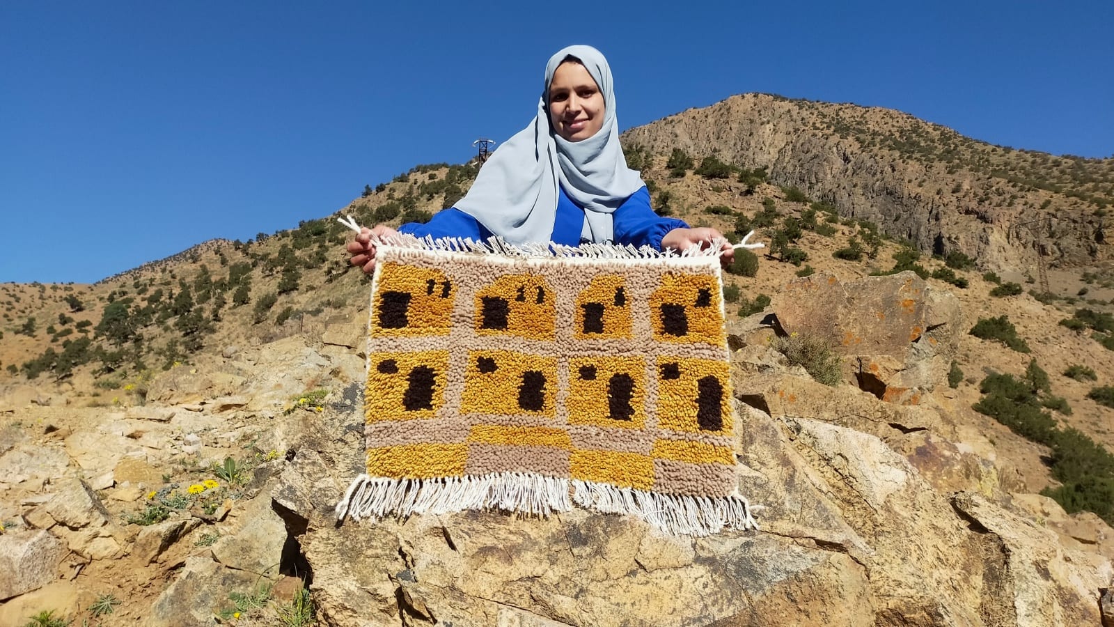 Handmade pileknot rug