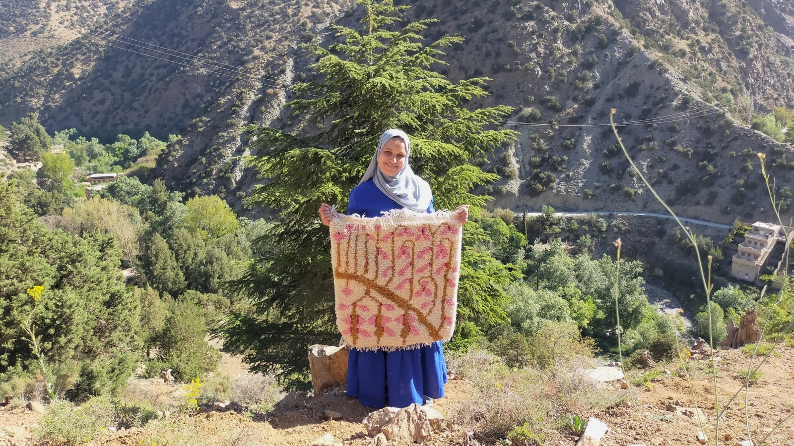 Handmade pileknot rug