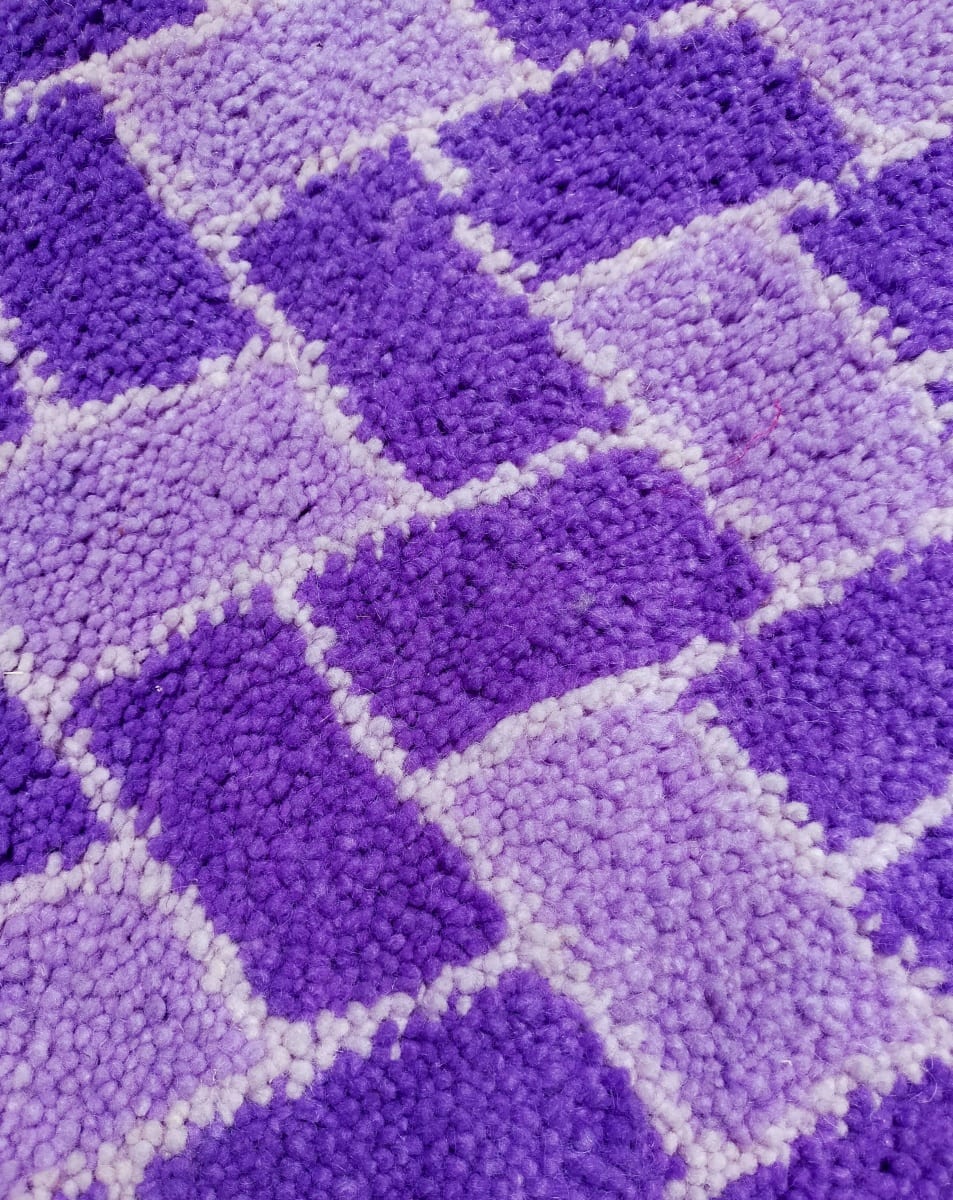  Pile Knot rug Acrylic Thread Purple Morocco