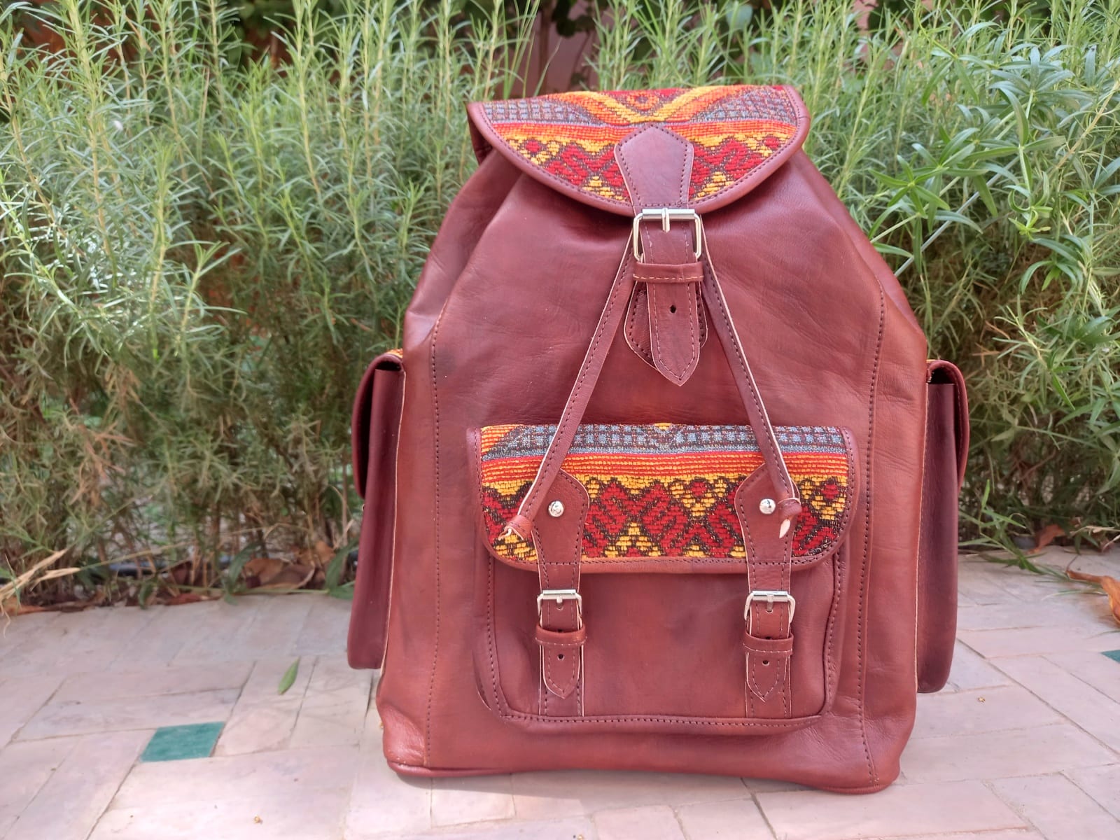  bag leather and Sabra silk Colored Morocco