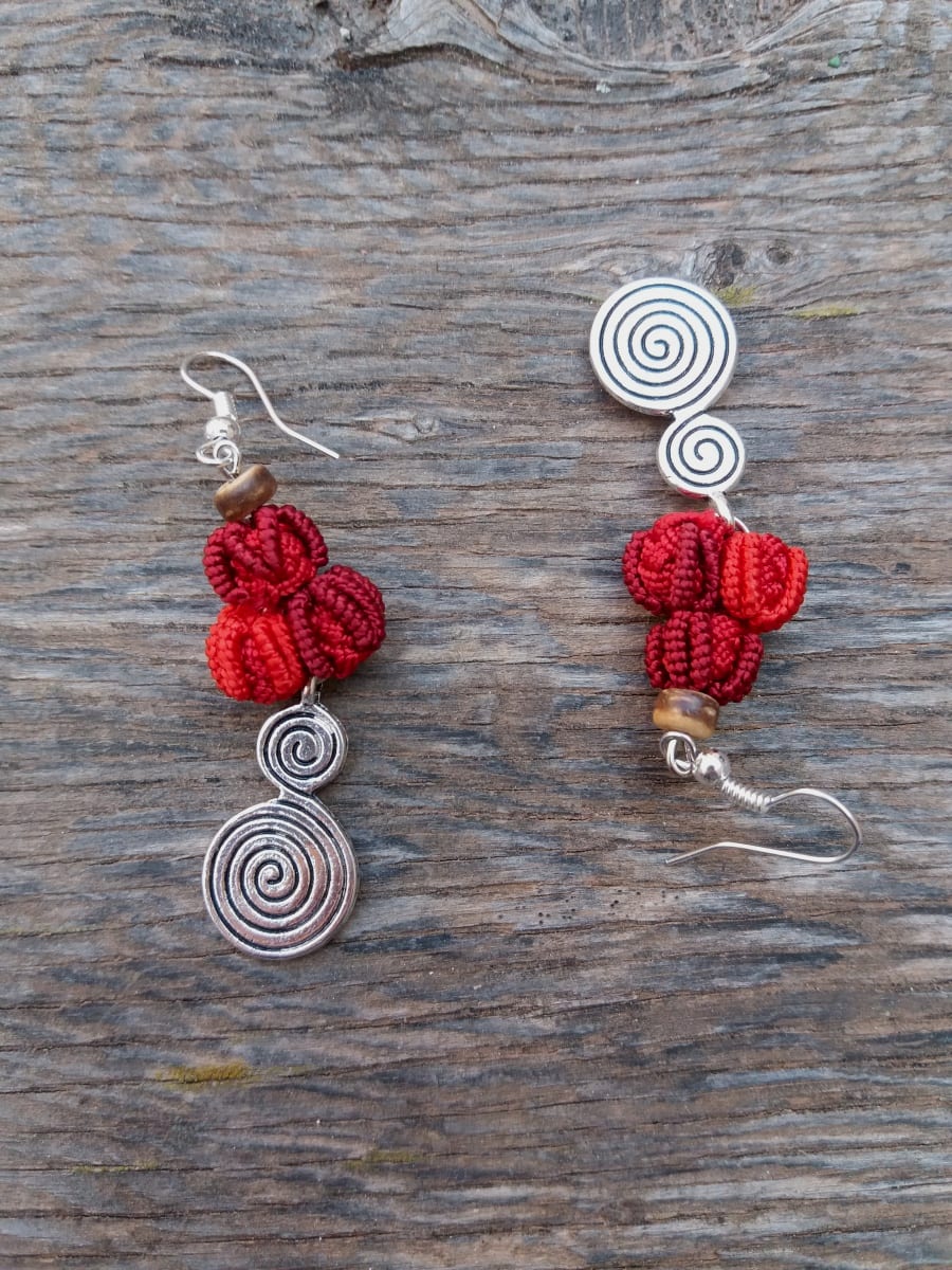 Button Dangle Earrings