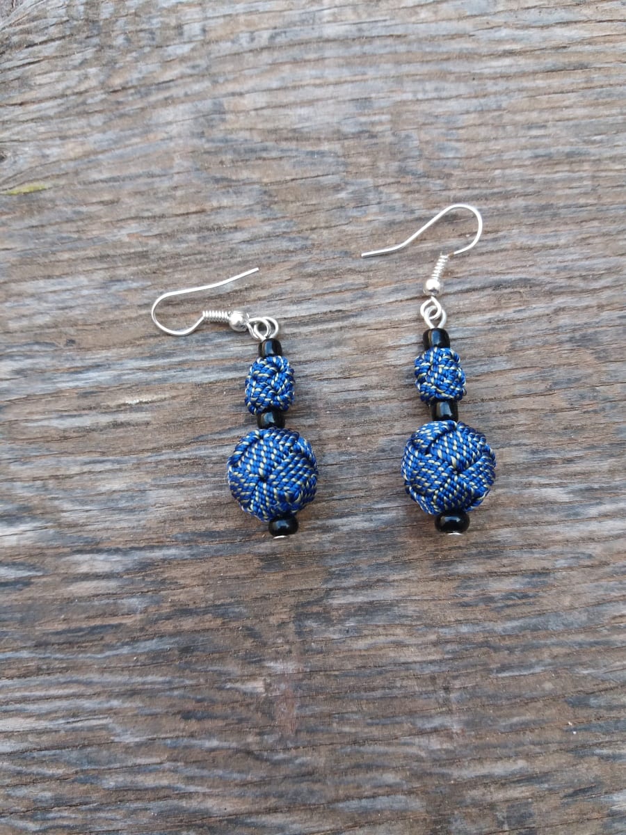 Ball and Button Earrings