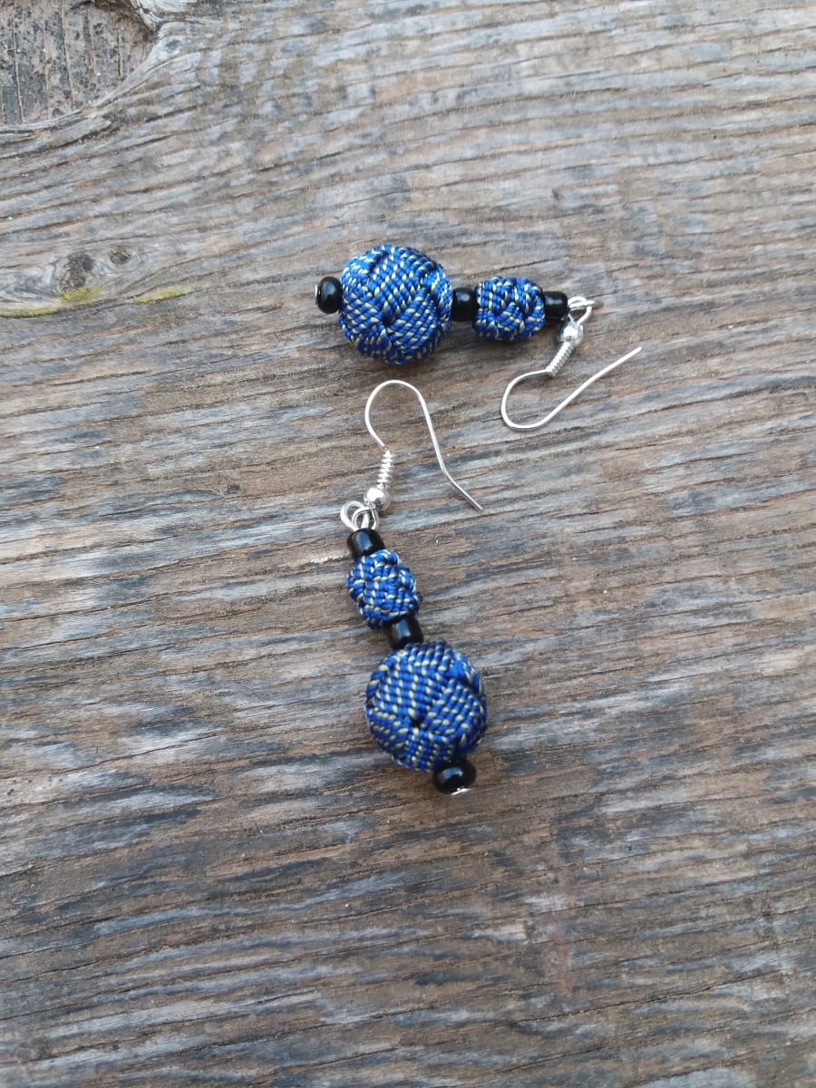 Ball and Button Earrings
