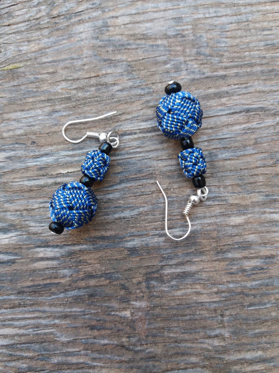 Ball and Button Earrings