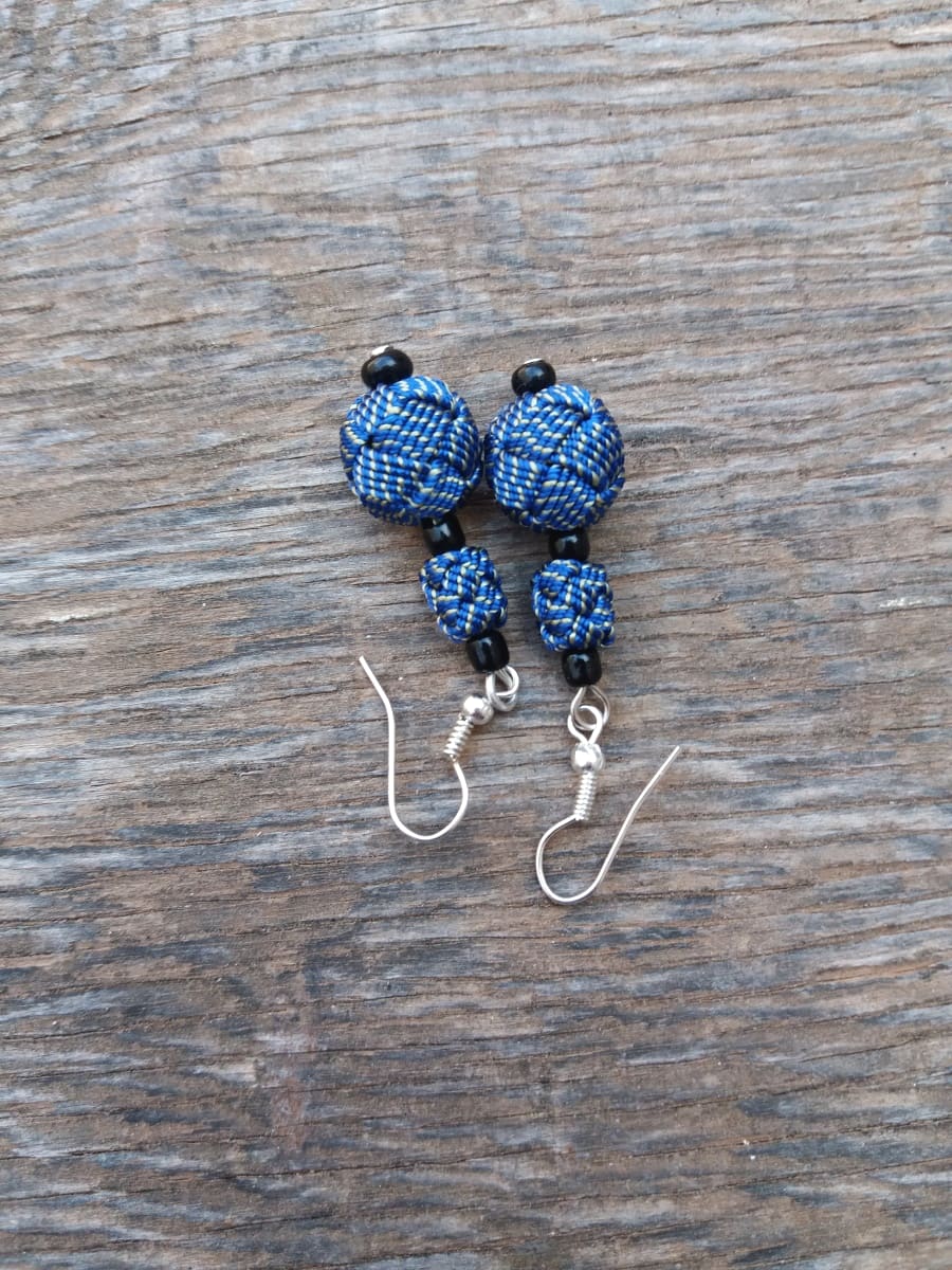 Ball and Button Earrings