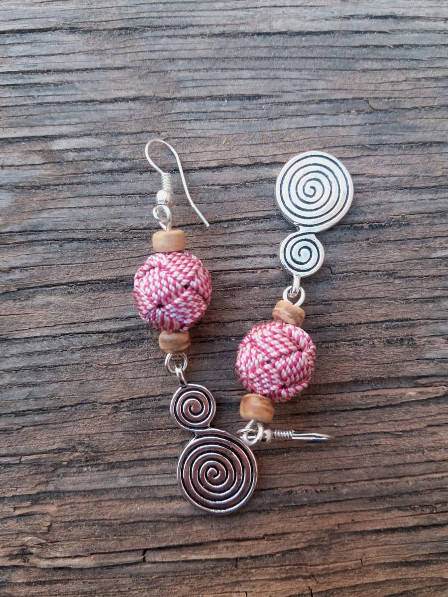 Button Dangle Earrings