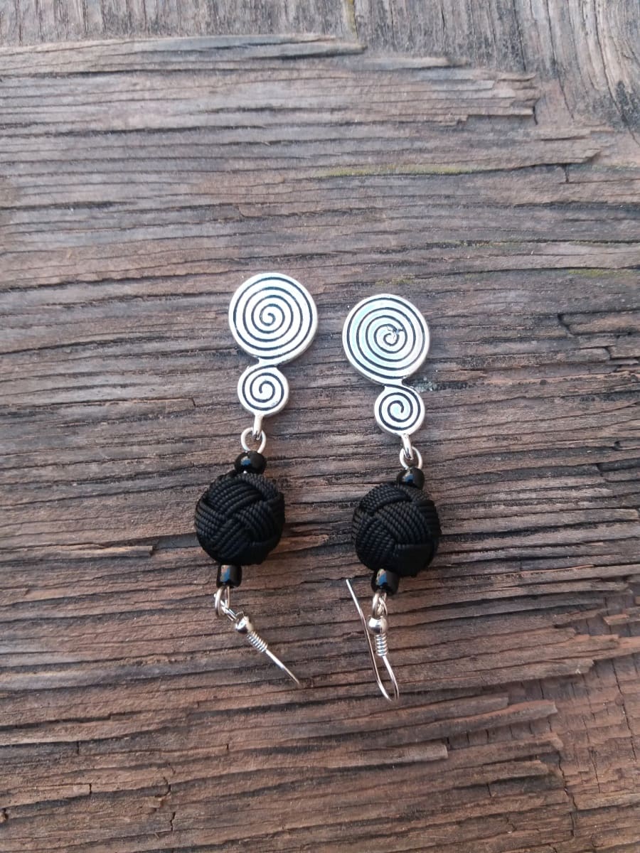 Button Dangle Earrings