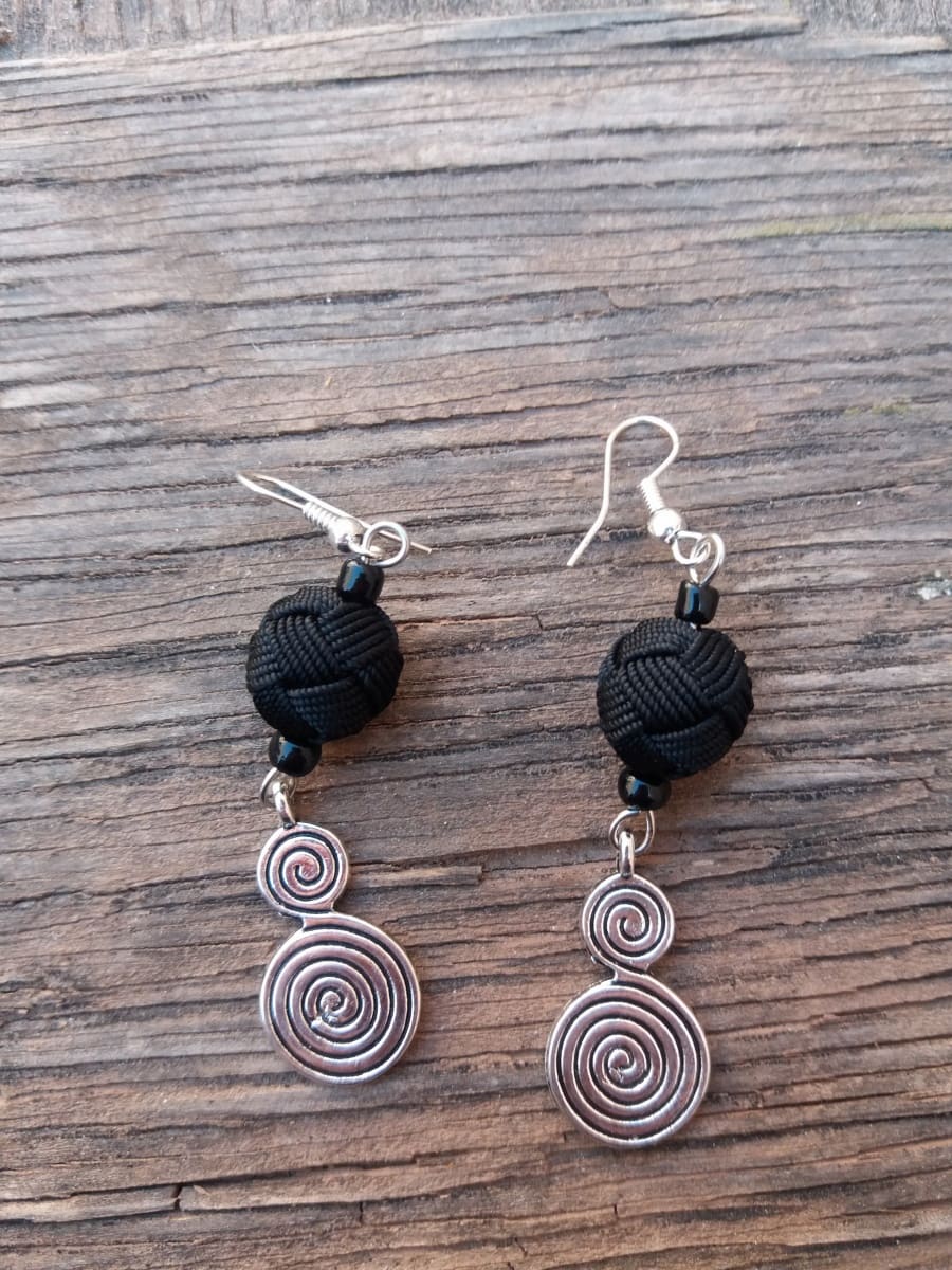Button Dangle Earrings