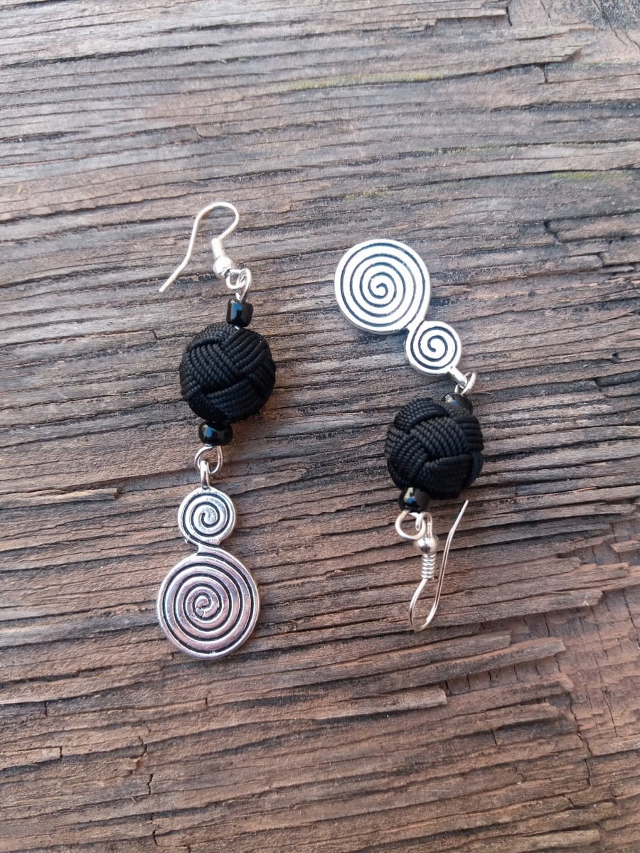 Button Dangle Earrings