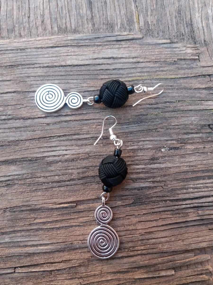 Button Dangle Earrings