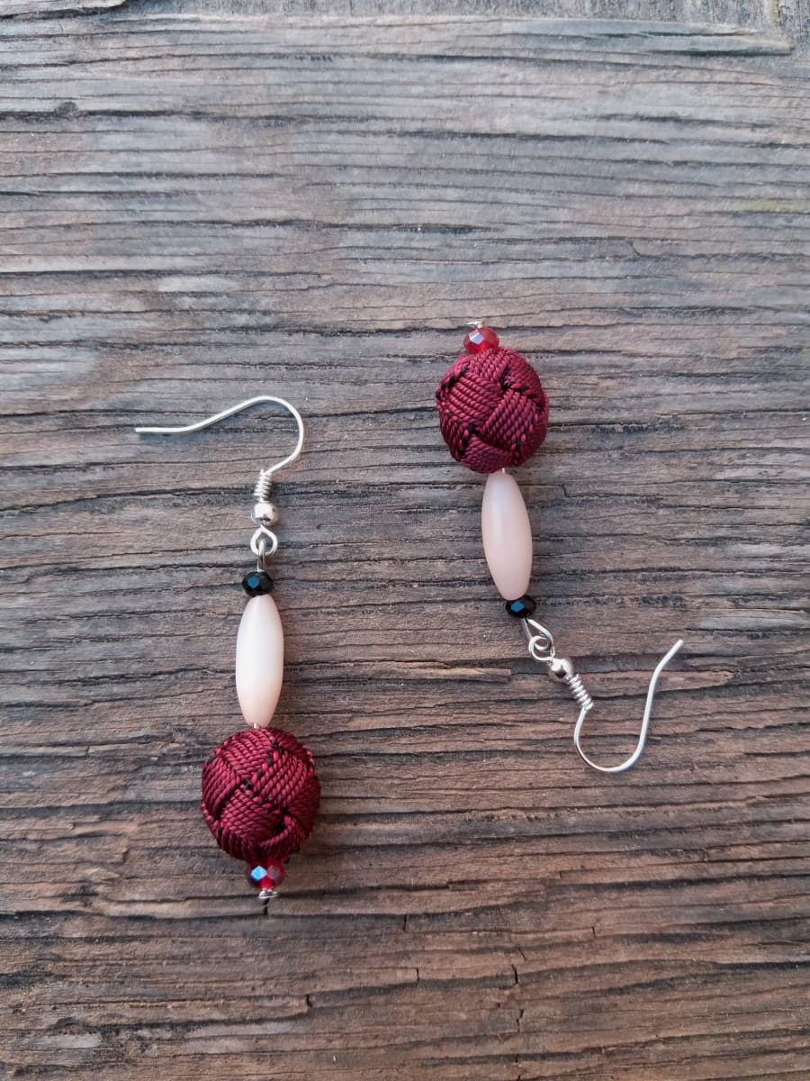 Ball and Button Earrings