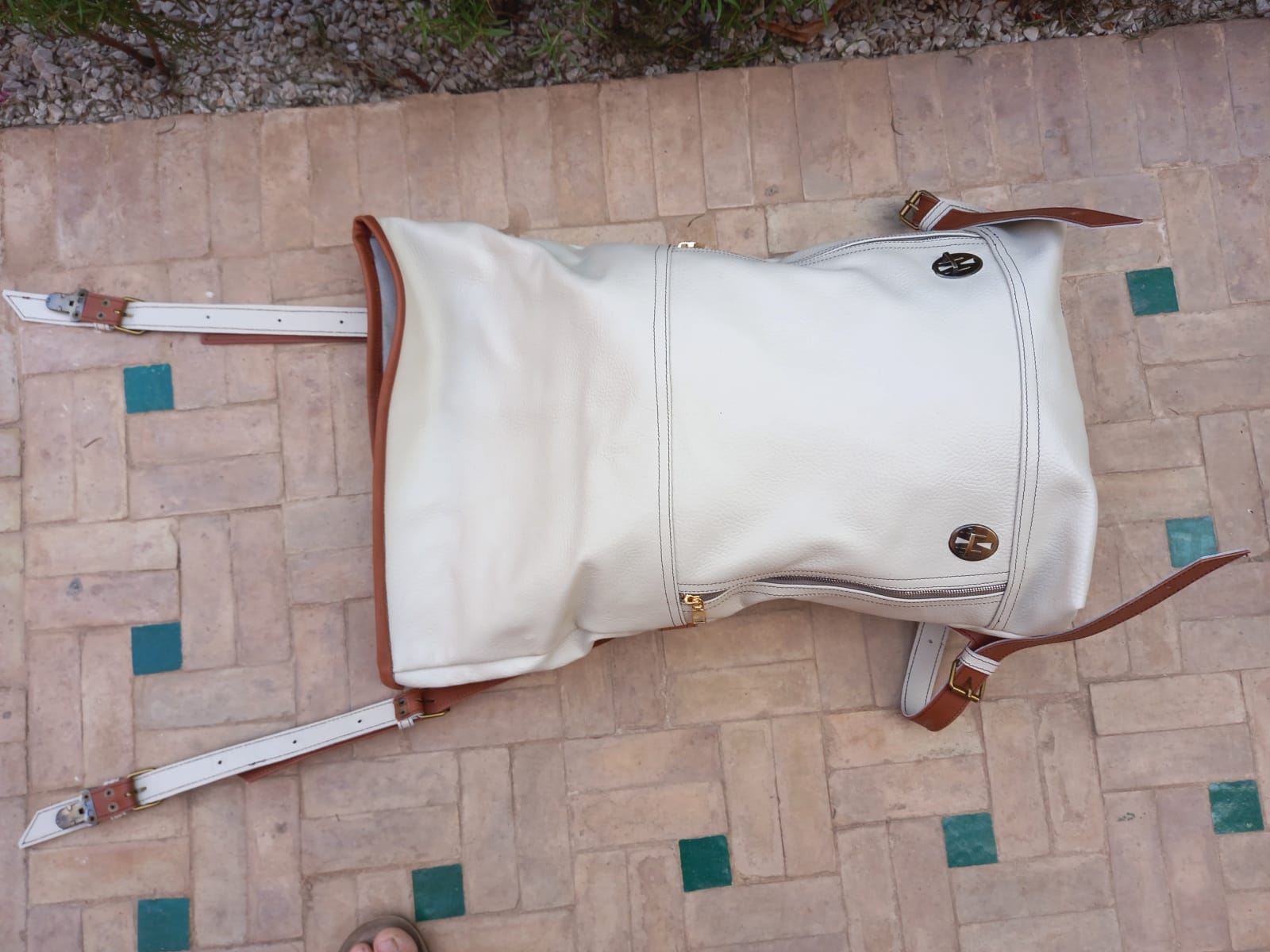  bag leather Brown, White Morocco