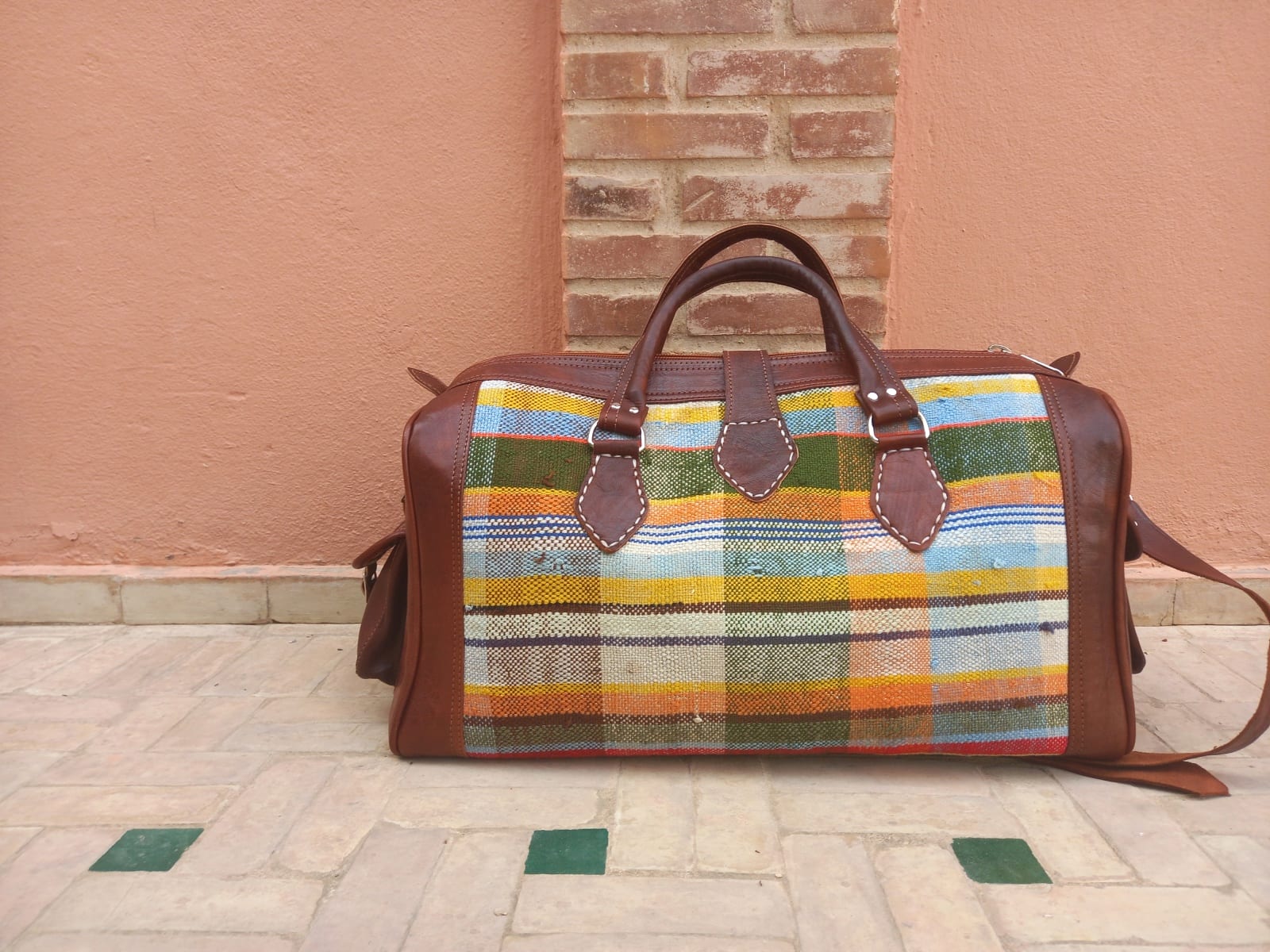  bag leather and Sabra silk Colored Morocco