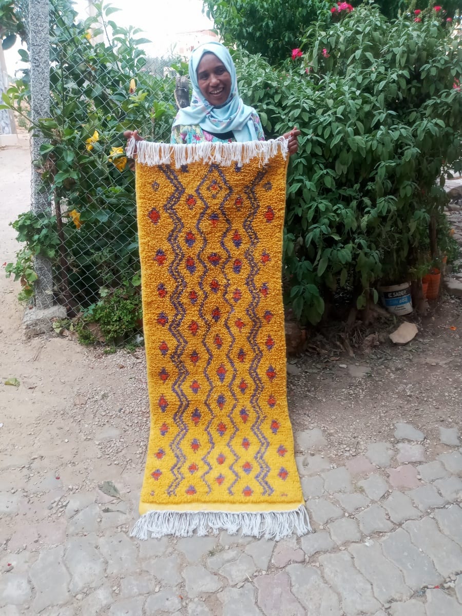  A rug  Blue, Yellow Morocco