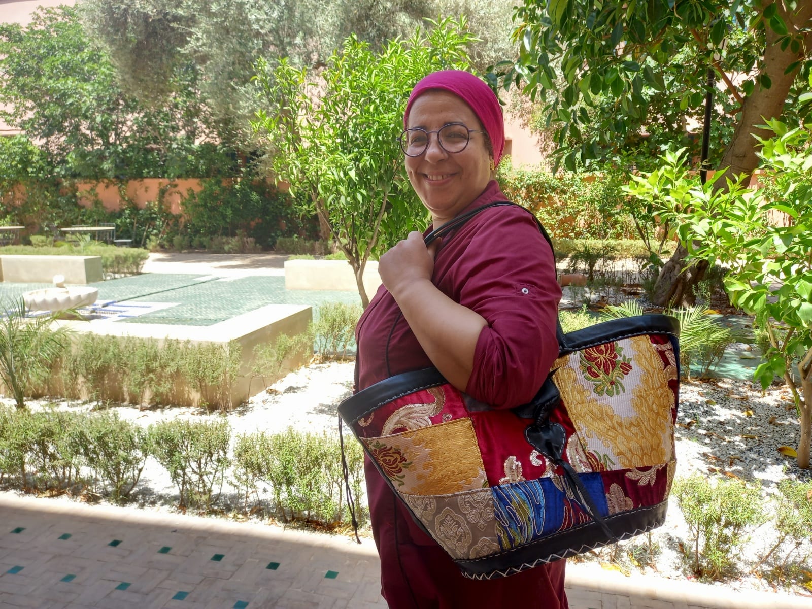  bag leather and Sabra silk Colored Morocco