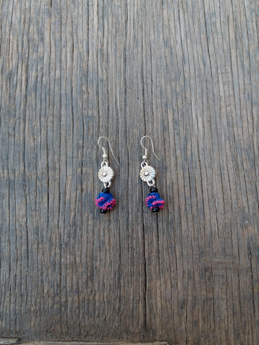 Button Dangle Earrings