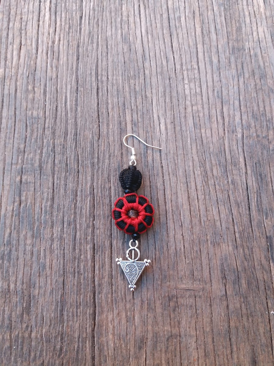 Button Dangle Earrings
