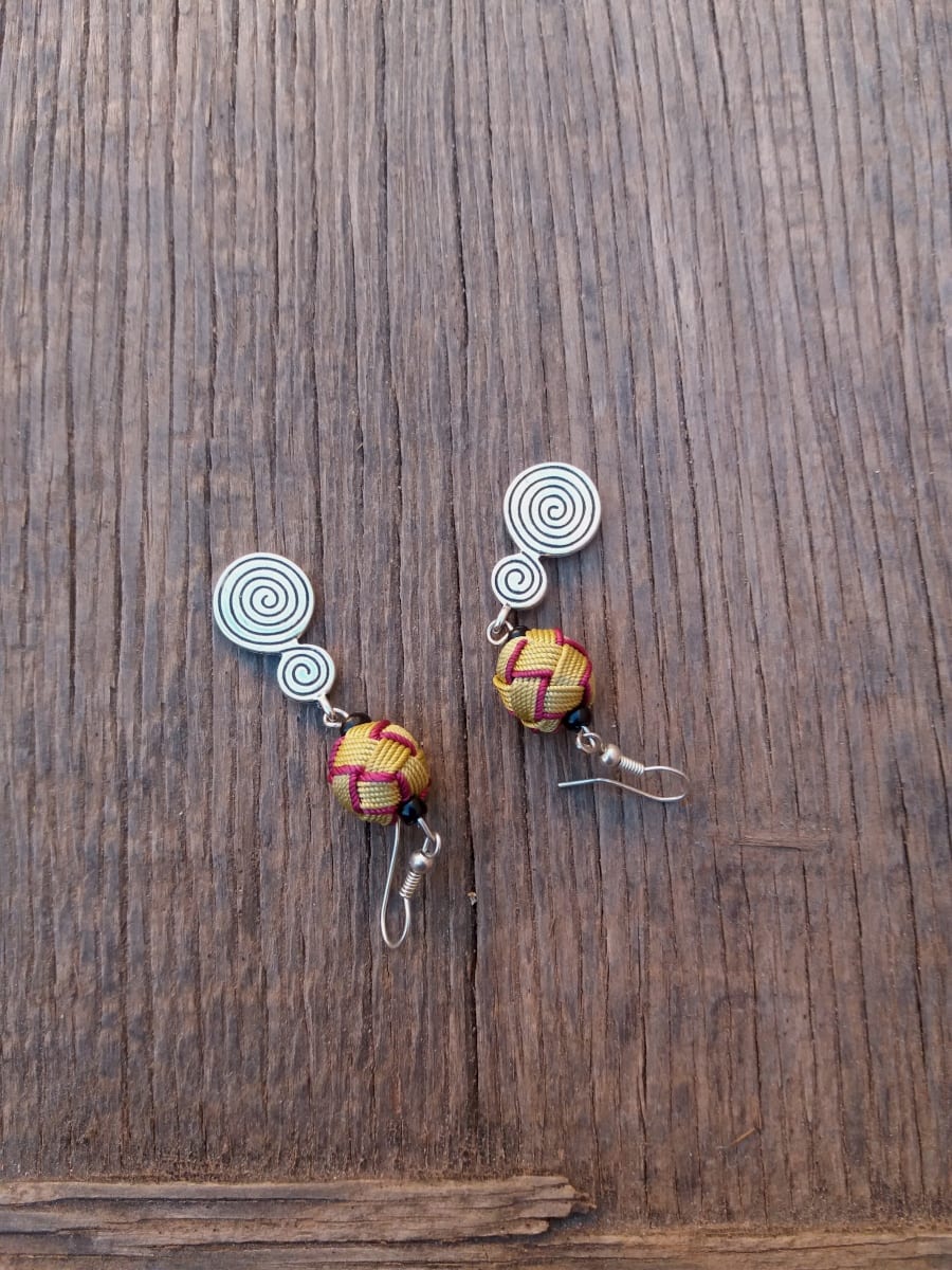 Button Dangle Earrings