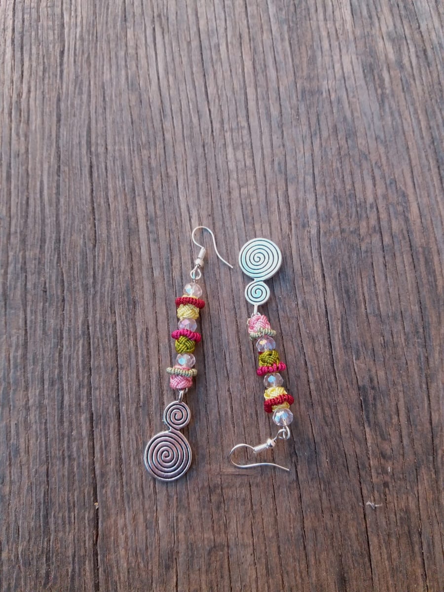 Button Dangle Earrings