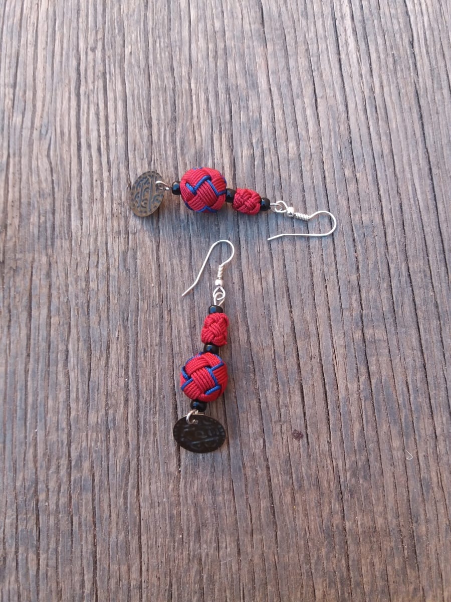 Button Dangle Earrings
