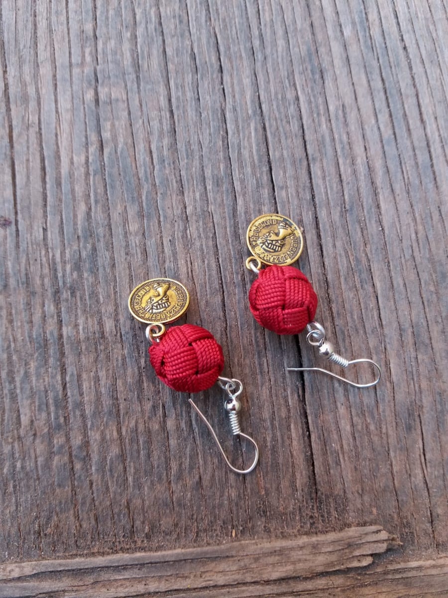 Button Dangle Earrings