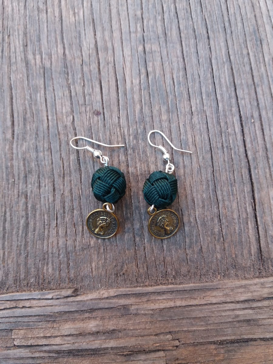 Button Dangle Earrings