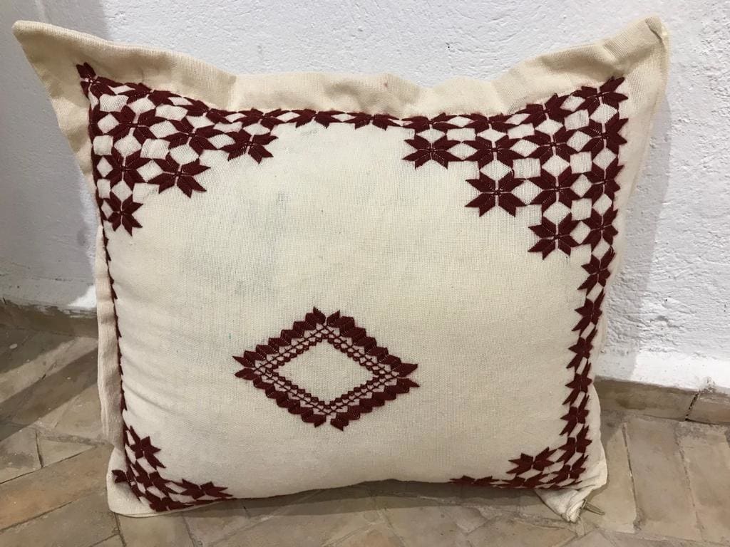  Pillow case  Red, White Morocco