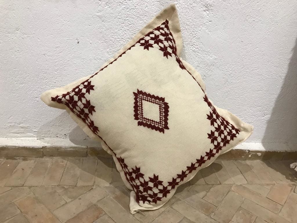  Pillow case  Red, White Morocco