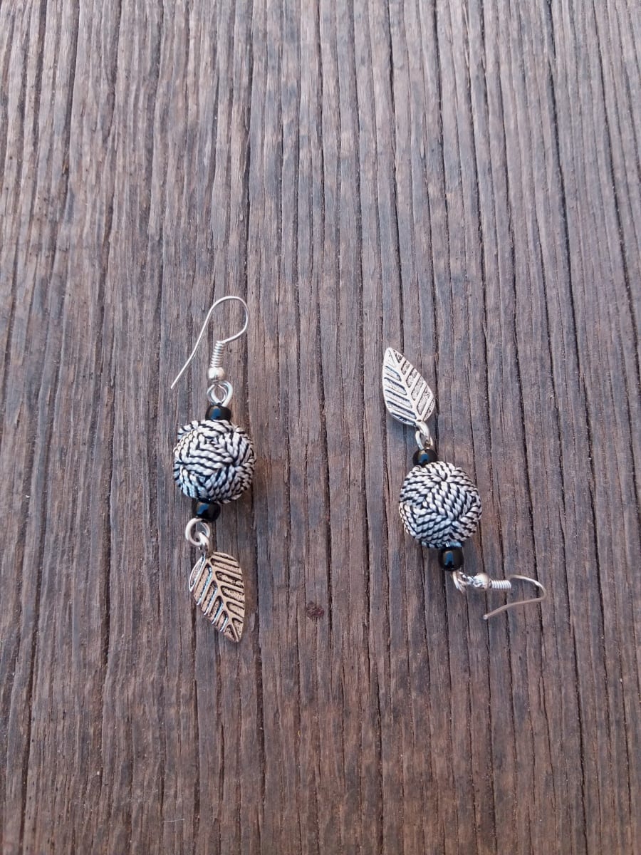 Button Dangle Earrings